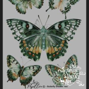 Butterfly Shades Two - Rub on Image Transfer